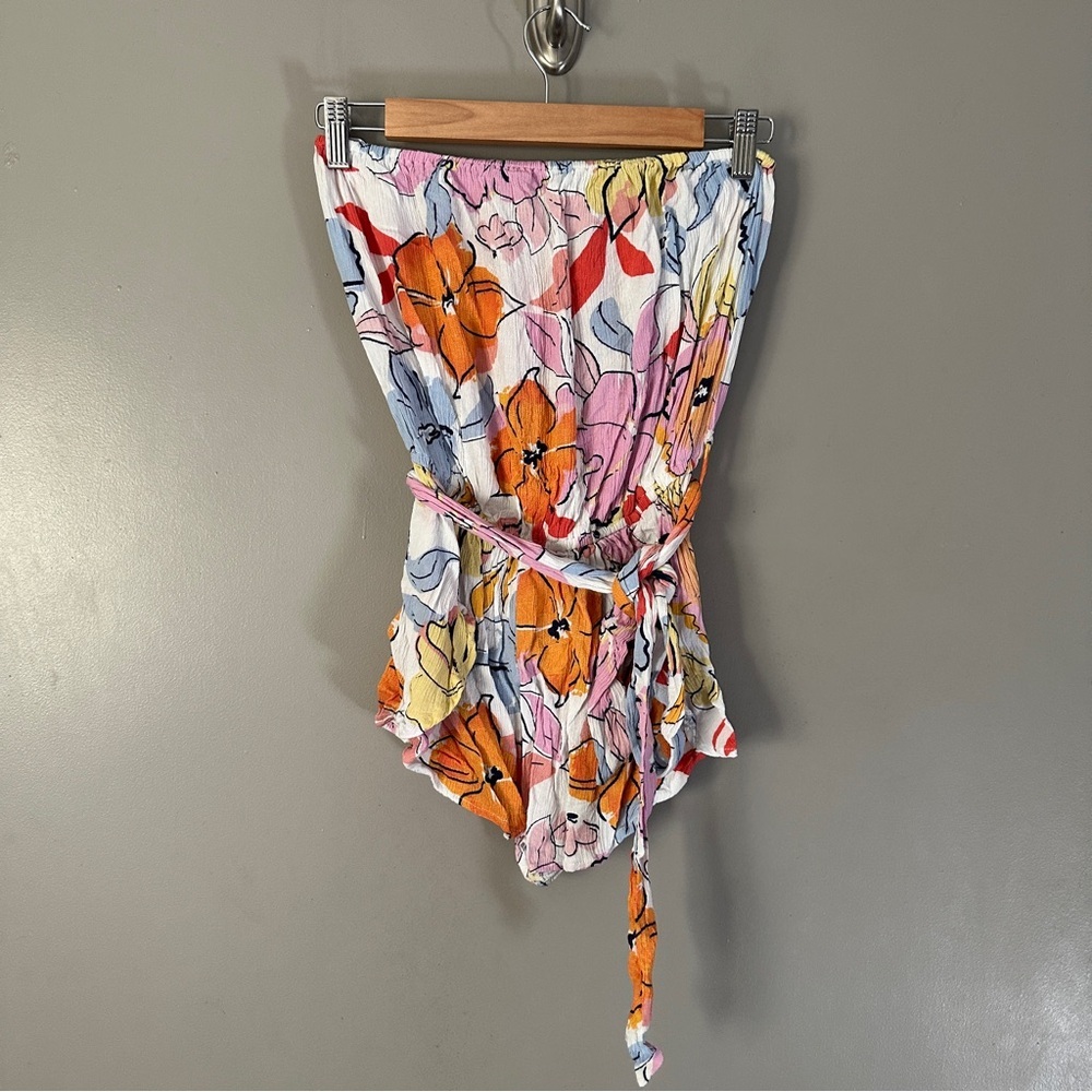 Kiwi + Punch Strapless Floral Women's Romper